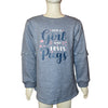Sky Blue Sweat Shirt Girls Winter Collection