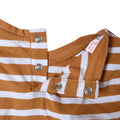 Light Brown With White Stripped KID'S SUMMER TEE