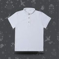 White Club Collar Kids Pique Polo Shirt KID'S SUMMER TEE