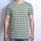 Grab Fashions Sage Green Striped T-Shirt