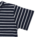 Dark Blue Kids Striped Henley Shirt