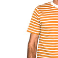 Grab Fashions Men's Yellow & White Stripe T Shirt
