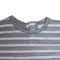 Gray Stripped Button Neck Boys KID'S SUMMER TEE