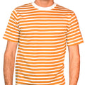 Grab Fashions Men's Yellow & White Stripe T Shirt