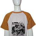 Grab Fashion Jeep Gone Wild Musterd arm Graphic Kid's Summer Tee