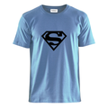 Grab Fashion superman SKY BLUE Graphic Kid's Summer Tee