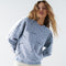 Ladies Sky Blue All Over NYC Print Sweatshirt Girls Winter Collection