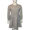 Grey Linning Fleece All Printed Graphic Frock Girls Winter Collection