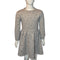 Grey Linning Fleece All Printed Graphic Frock Girls Winter Collection
