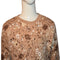 Light Brown Fleece All Printed Graphic Frock Girls Winter Collection