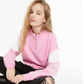 Pink Positive Vibes Crop Top Girls Winter Collection