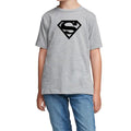 Grab Fashions superman GREY Graphic Kid's Summer Tee